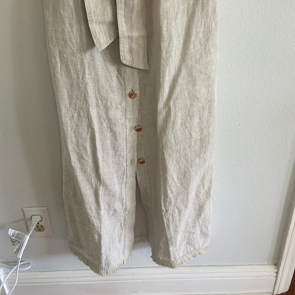 J Crew raw hem linen maxi dress - Picture 7 of 8